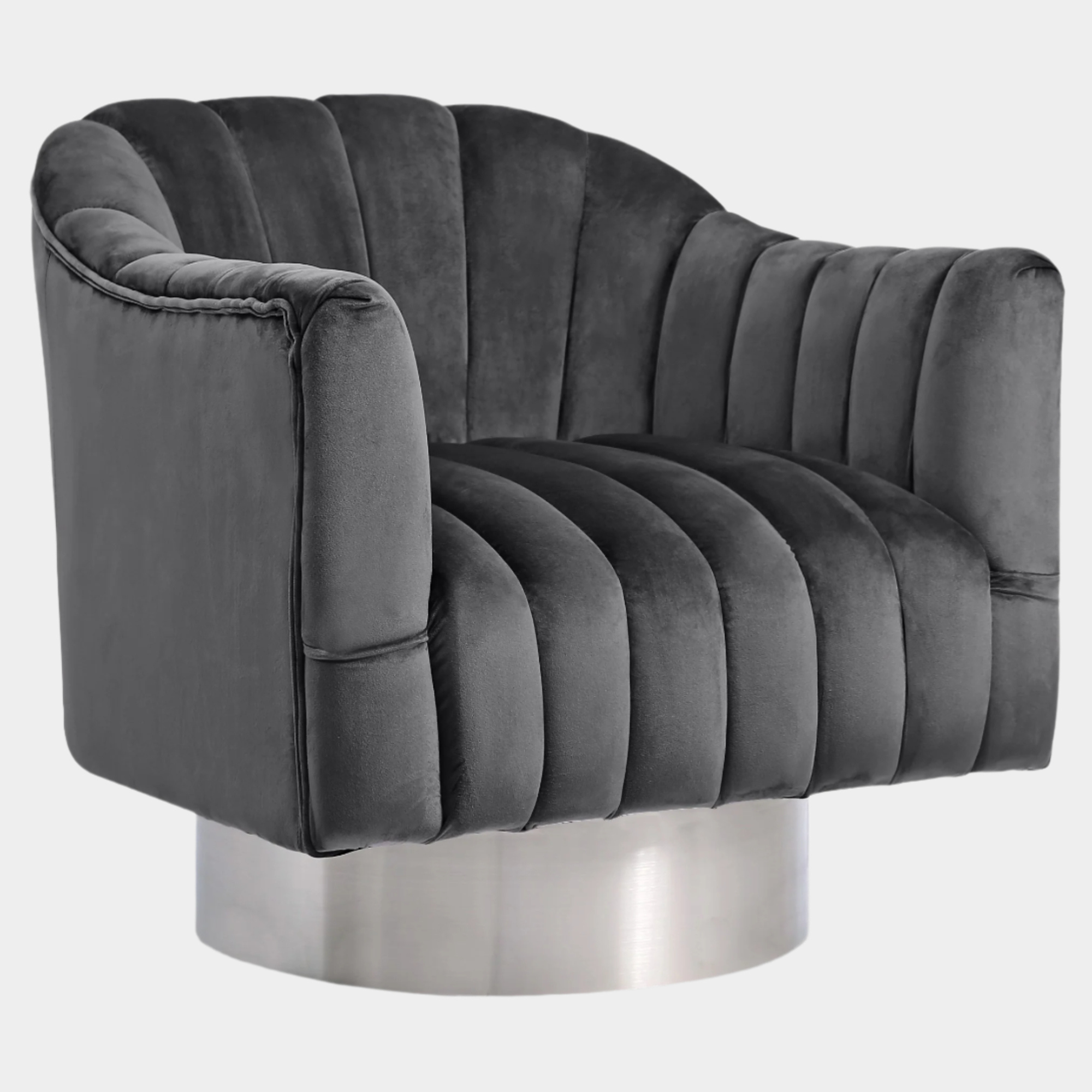 Farrah Velvet Upholstered Swivel Accent Chair