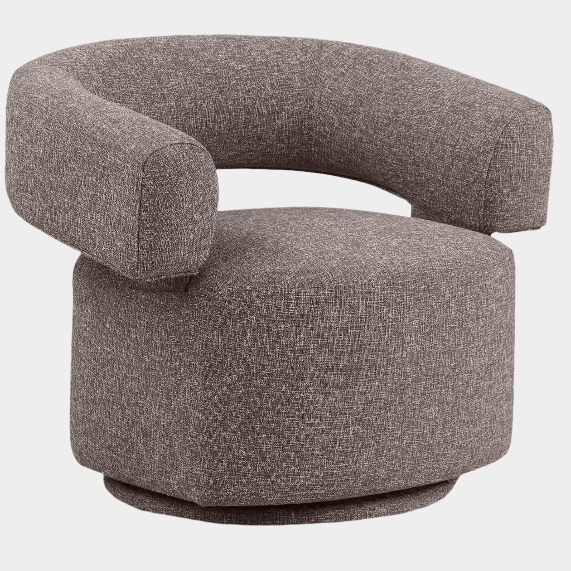 Niya Linen Textured Fabric Upholstered Swivel Accent Chair