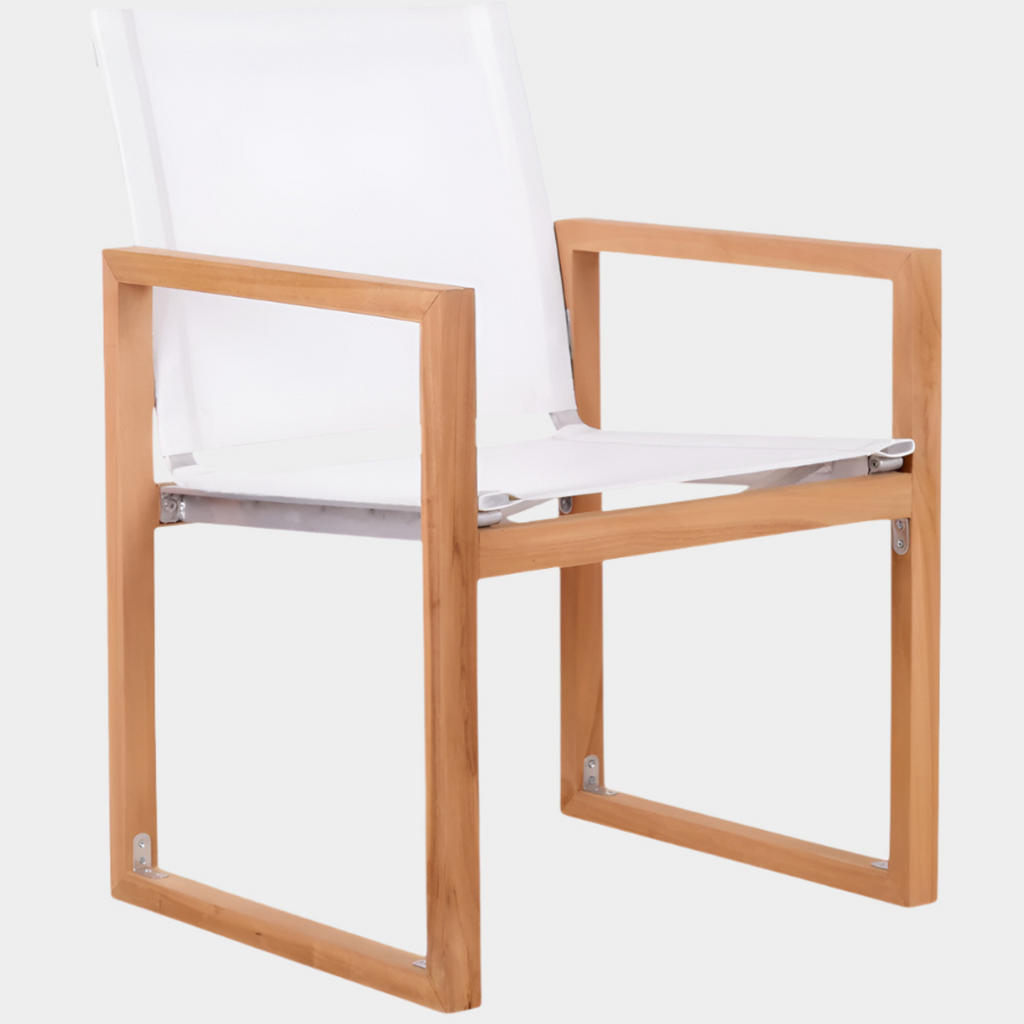 Tulum Water Resistant Mesh Fabric Outdoor Patio Dining Arm Chair