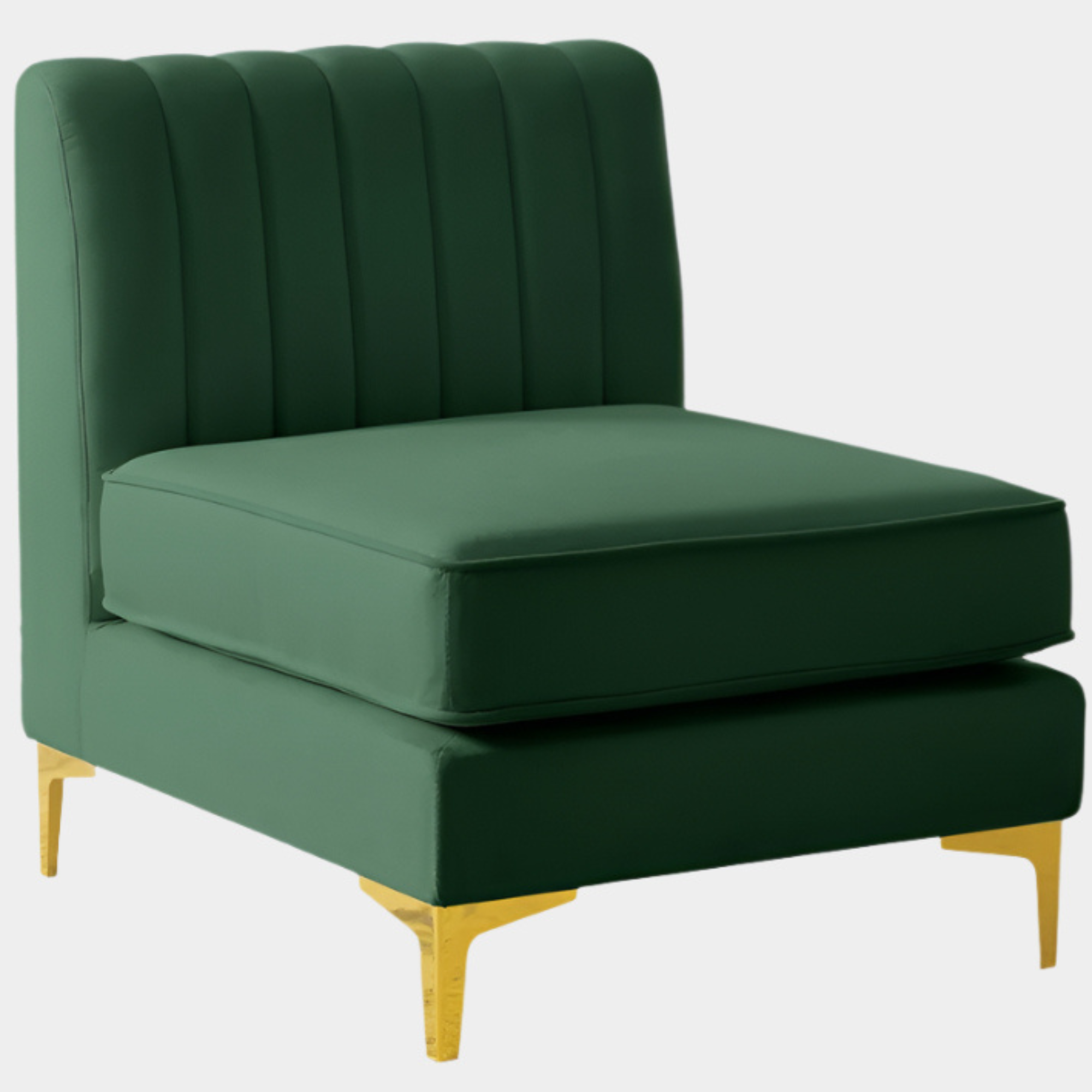 Alina Velvet Upholstered Modular Armless Chair