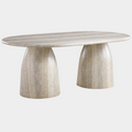 Cosenza Travertine Finish Indoor / Outdoor Concrete Dining Table