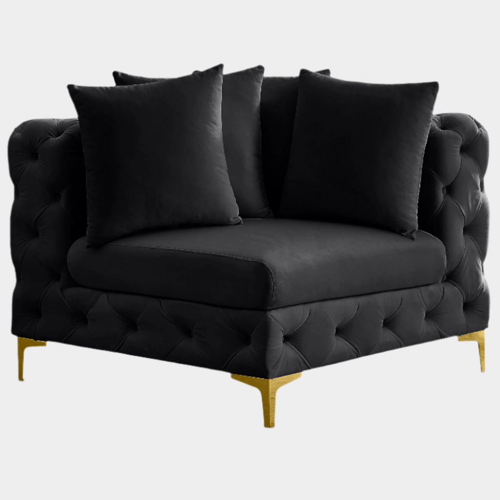 Tremblay Velvet Upholstered Corner Modular Chair