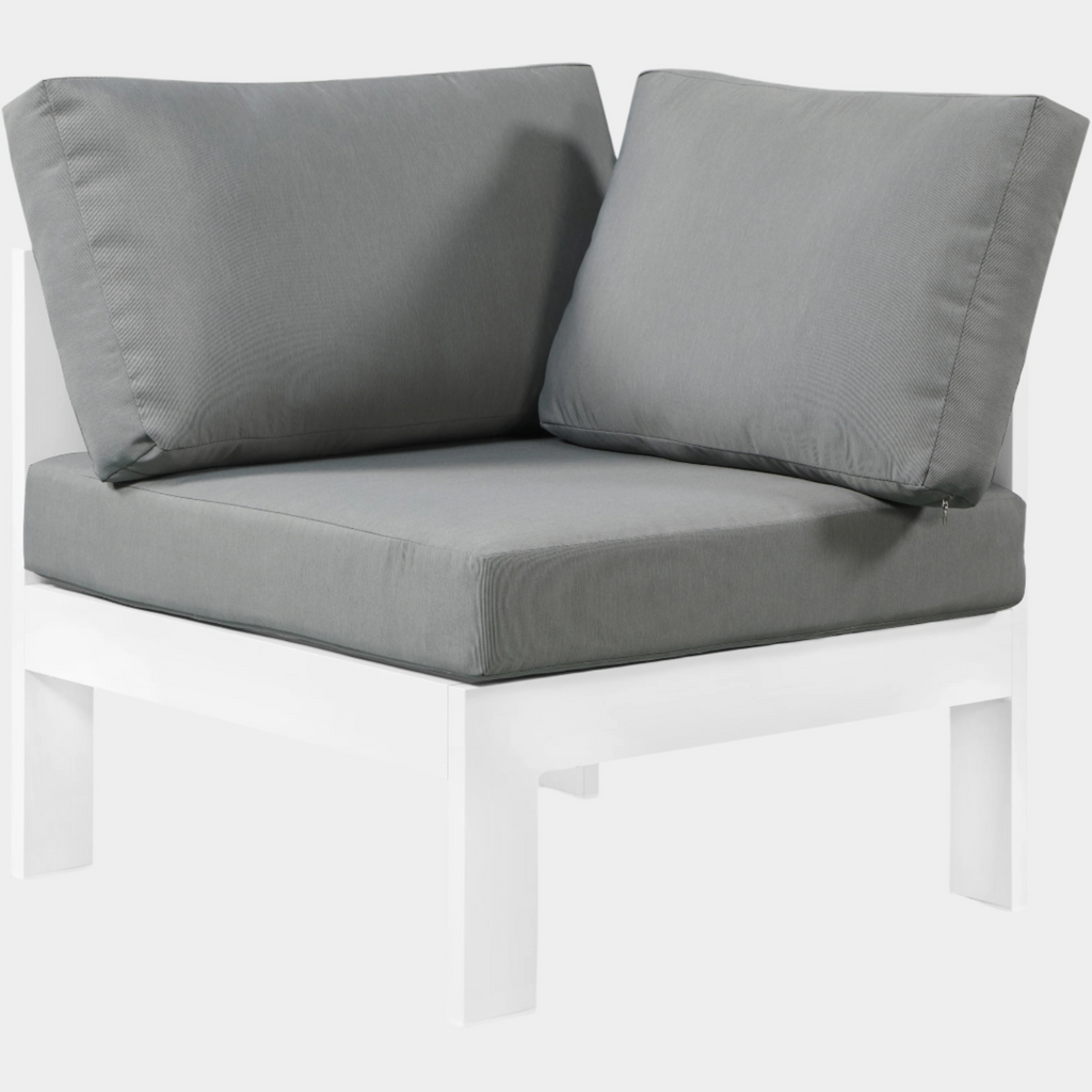 Nizuc Water Resistant Fabric Upholstered Outdoor Patio Modular Corner Chair
