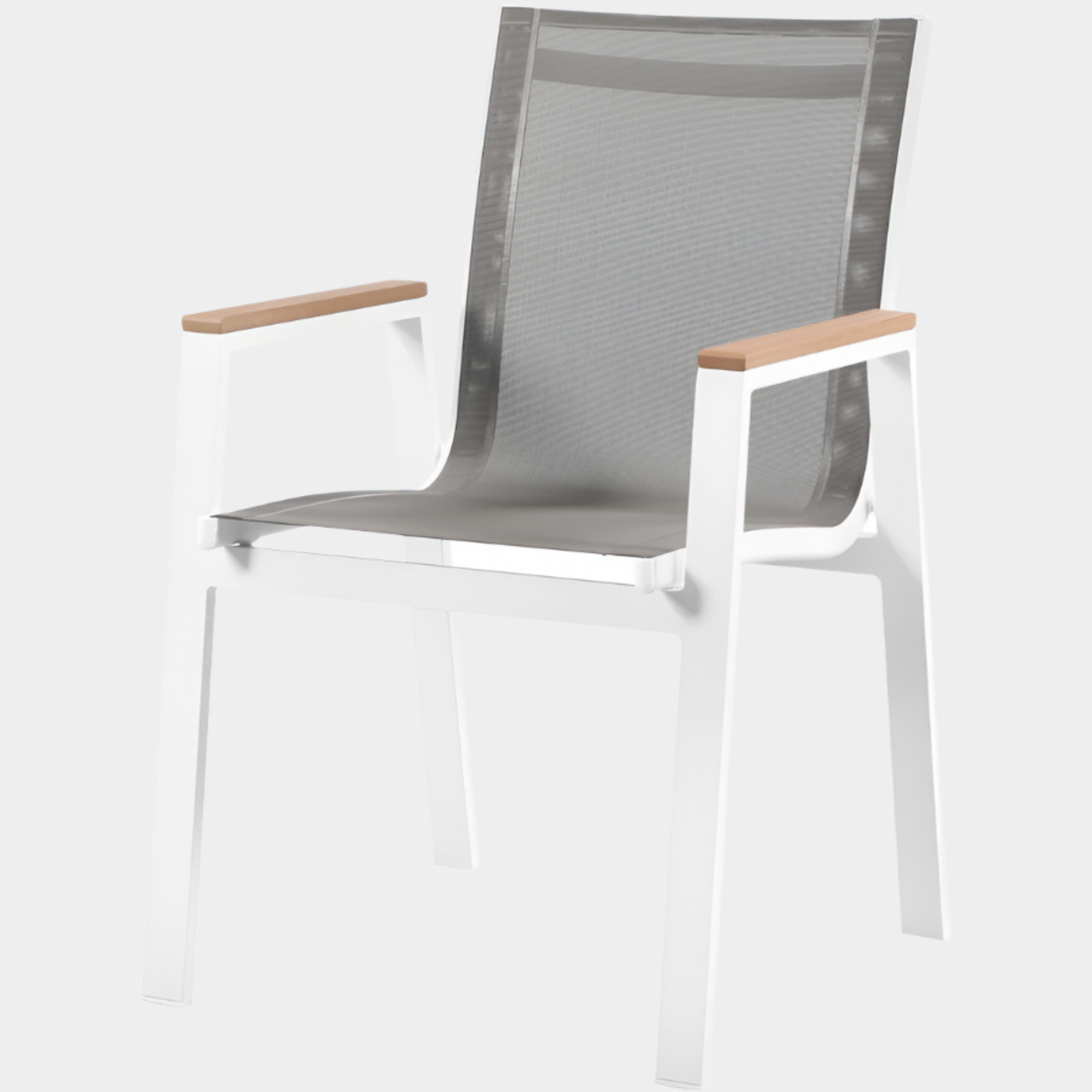 Nizuc Mesh Water Resistant Fabric Outdoor Patio Dining Arm Chair
