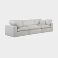 Comfy Linen Textured Fabric Sofa