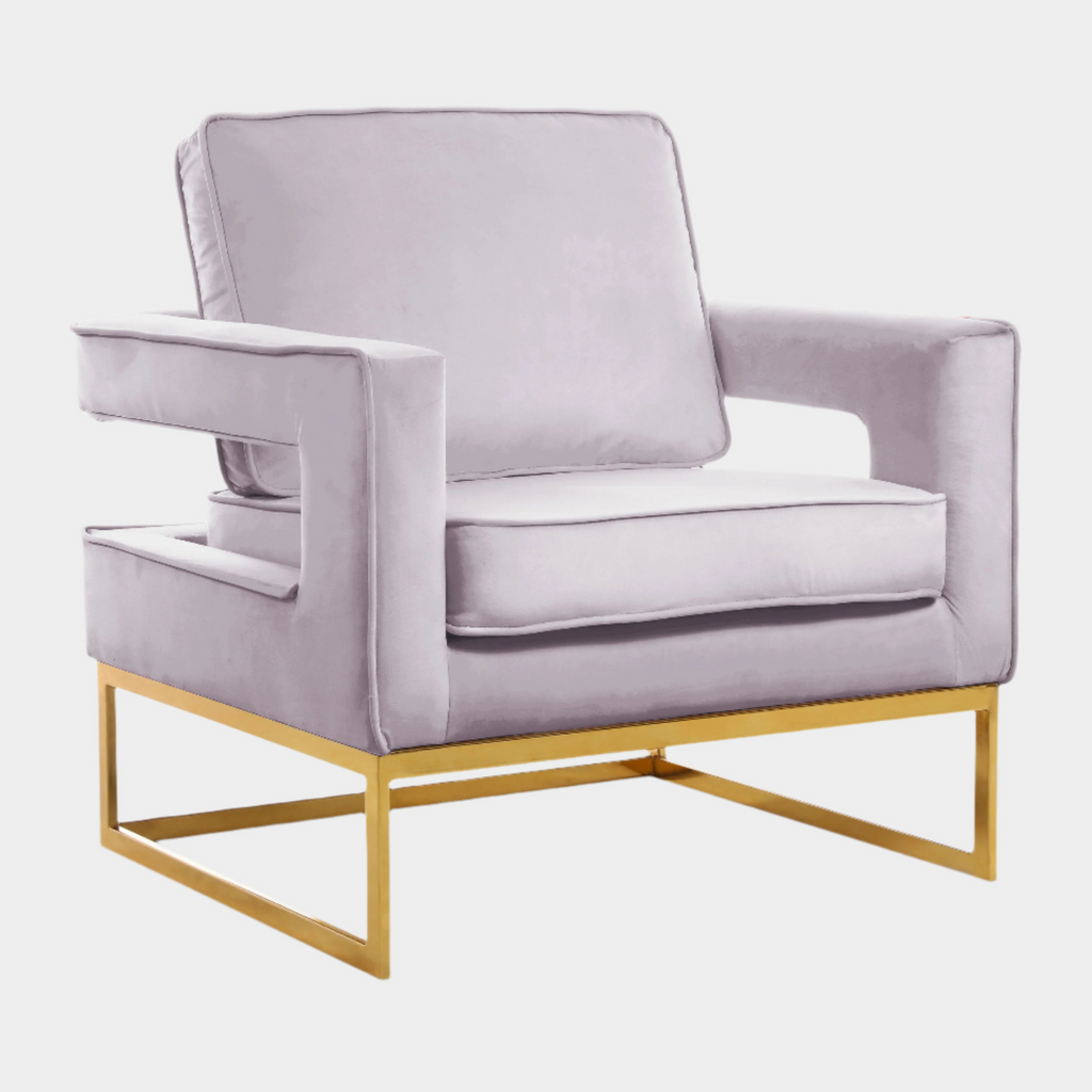 Noah Velvet Upholstered Accent Chair