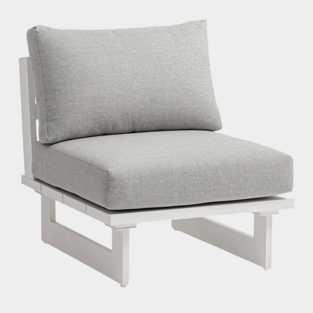 Maldives Water Resistant Fabric Upholstered Outdoor Patio Modular Armless Chair