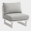 Maldives Water Resistant Fabric Upholstered Outdoor Patio Modular Armless Chair