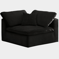 Cozy Velvet Upholstered Overstuffed Fiber Filled Comfort Comfort Corner Modular Chair