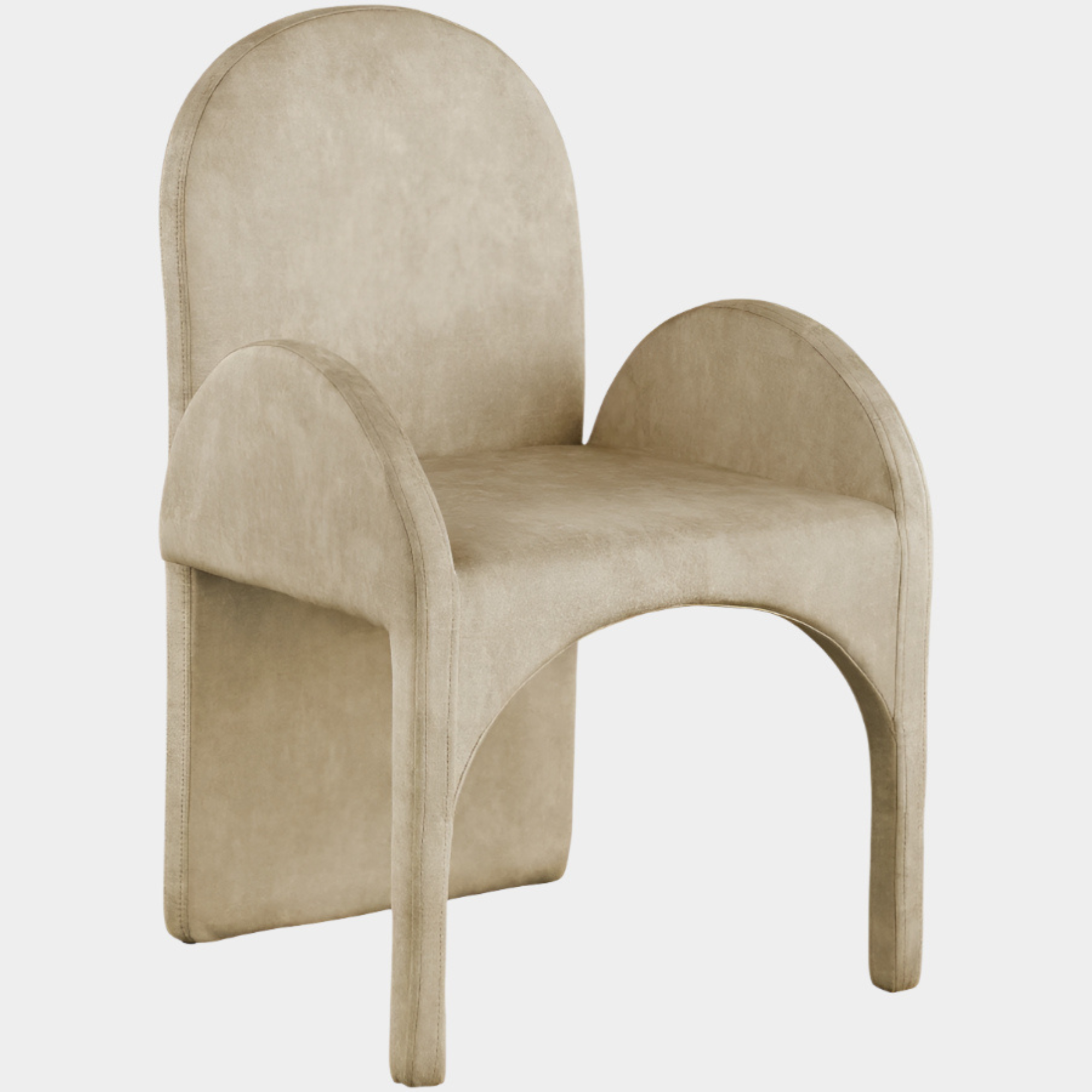 Summer Velvet Upholstered Dining Arm Chair