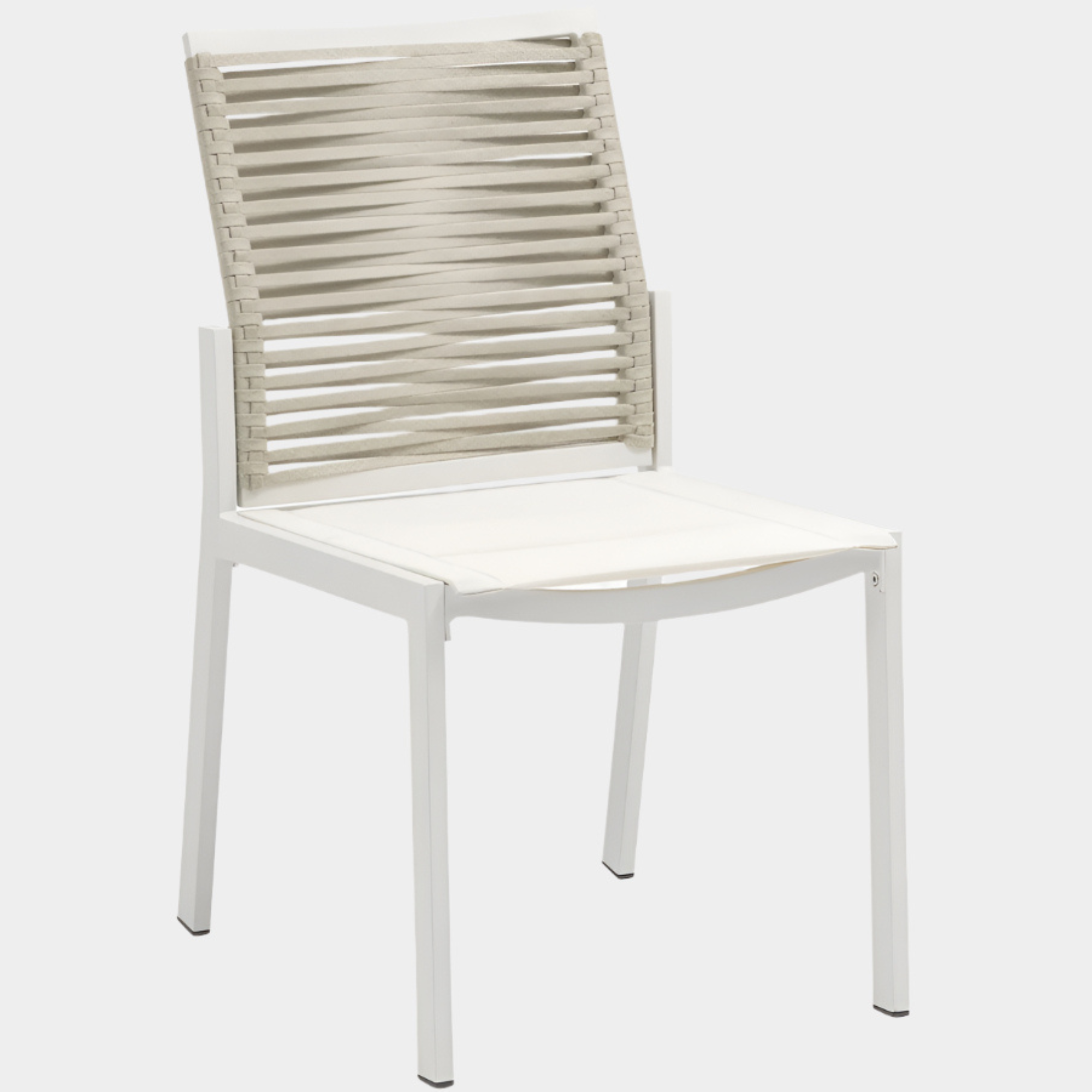 Maldives Mesh And Rope Fabric Outdoor Patio Dining Side Chair