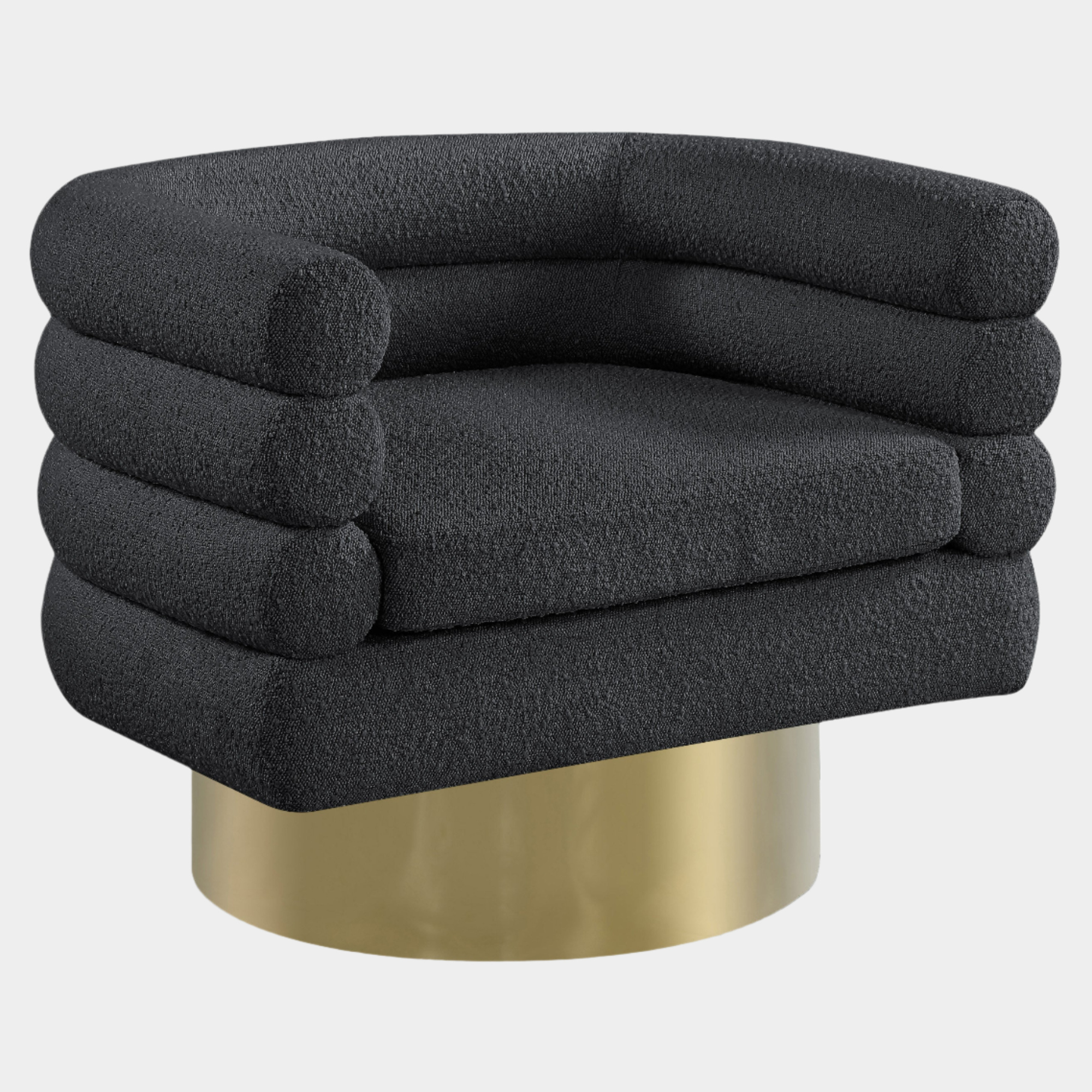 Tessa Boucle Fabric Upholstered Swivel Accent Chair