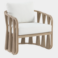 San Pietro Resilient Waterproof Fabric Upholstered Outdoor Patio Chair