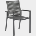 Maldives Mesh And Rope Fabric Outdoor Patio Dining Arm Chair