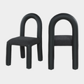 Amari Vegan Leather And Boucle Fabric Upholstered Dining Chair