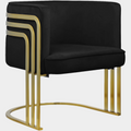 Rays Velvet Upholstered Accent Chair