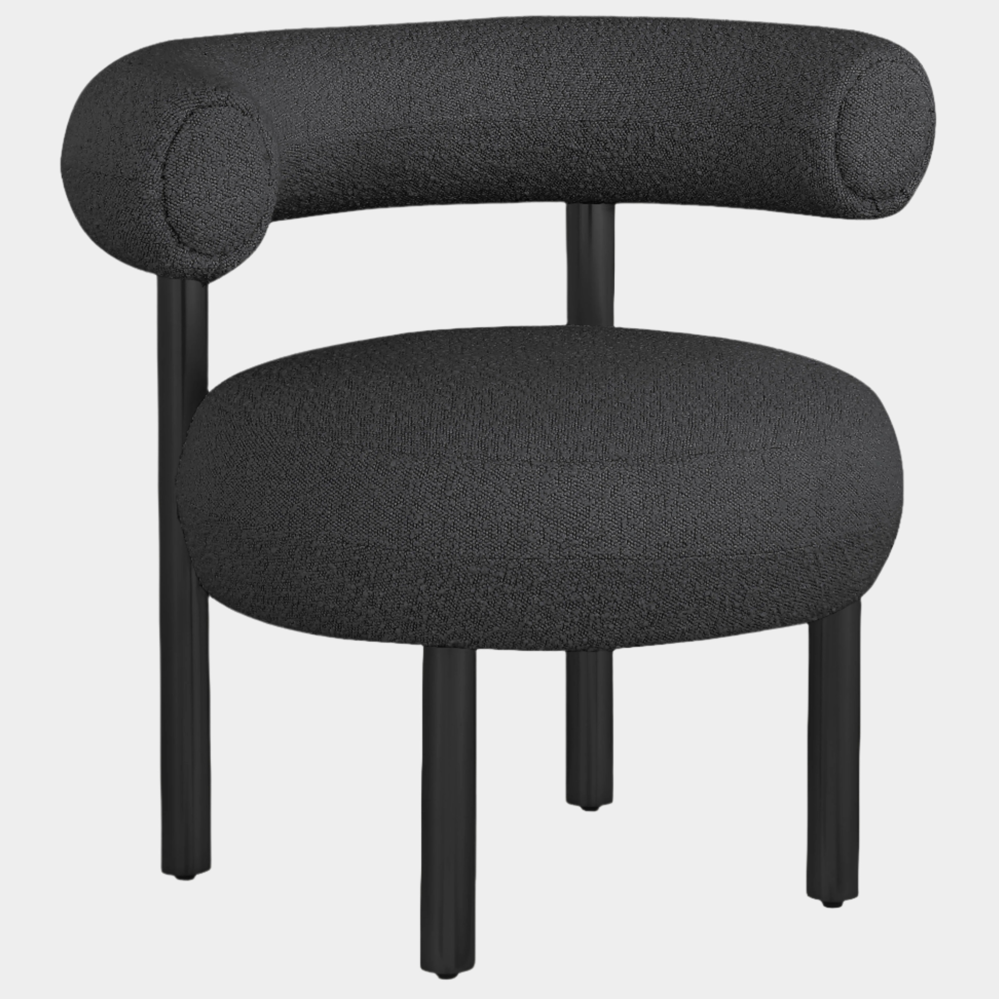 Bordeaux Boucle Fabric Upholstered Accent Chair
