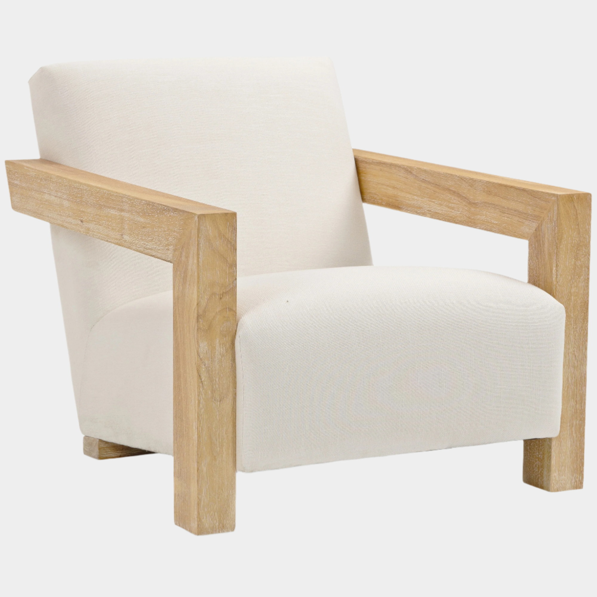 Ward Linen Textured Fabric Upholstered Accent Chair