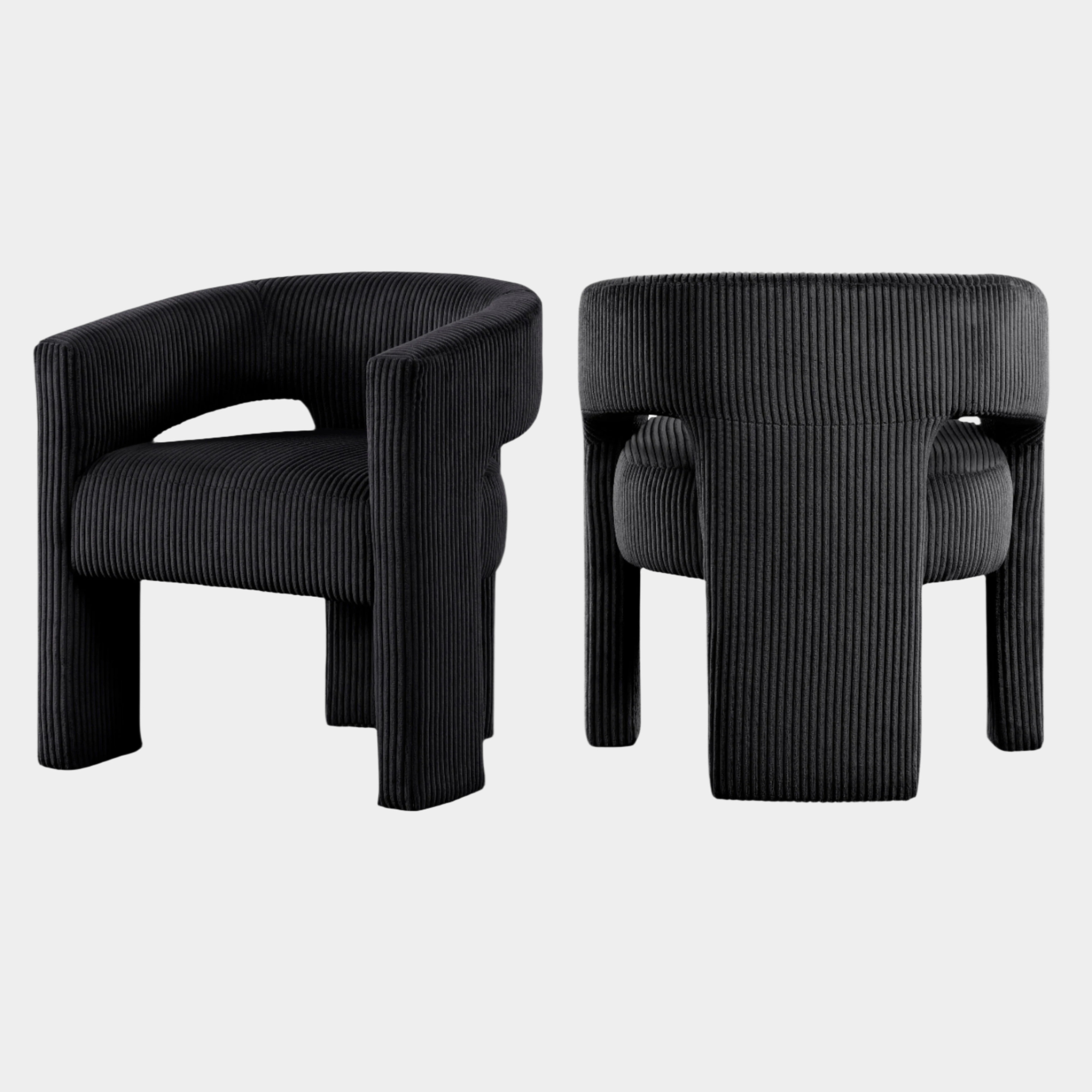 Riz Corduroy Upholstered Accent Chair / Dining Chair