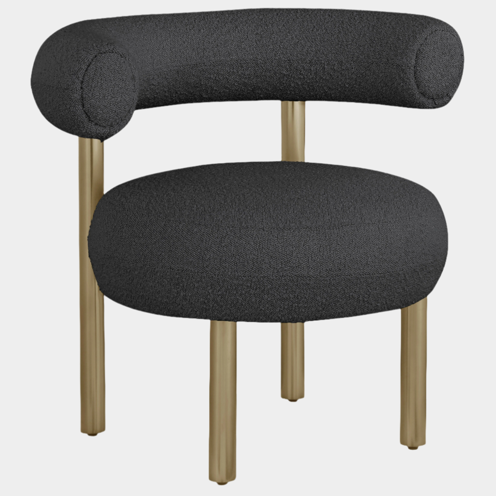 Bordeaux Boucle Fabric Upholstered Accent Chair
