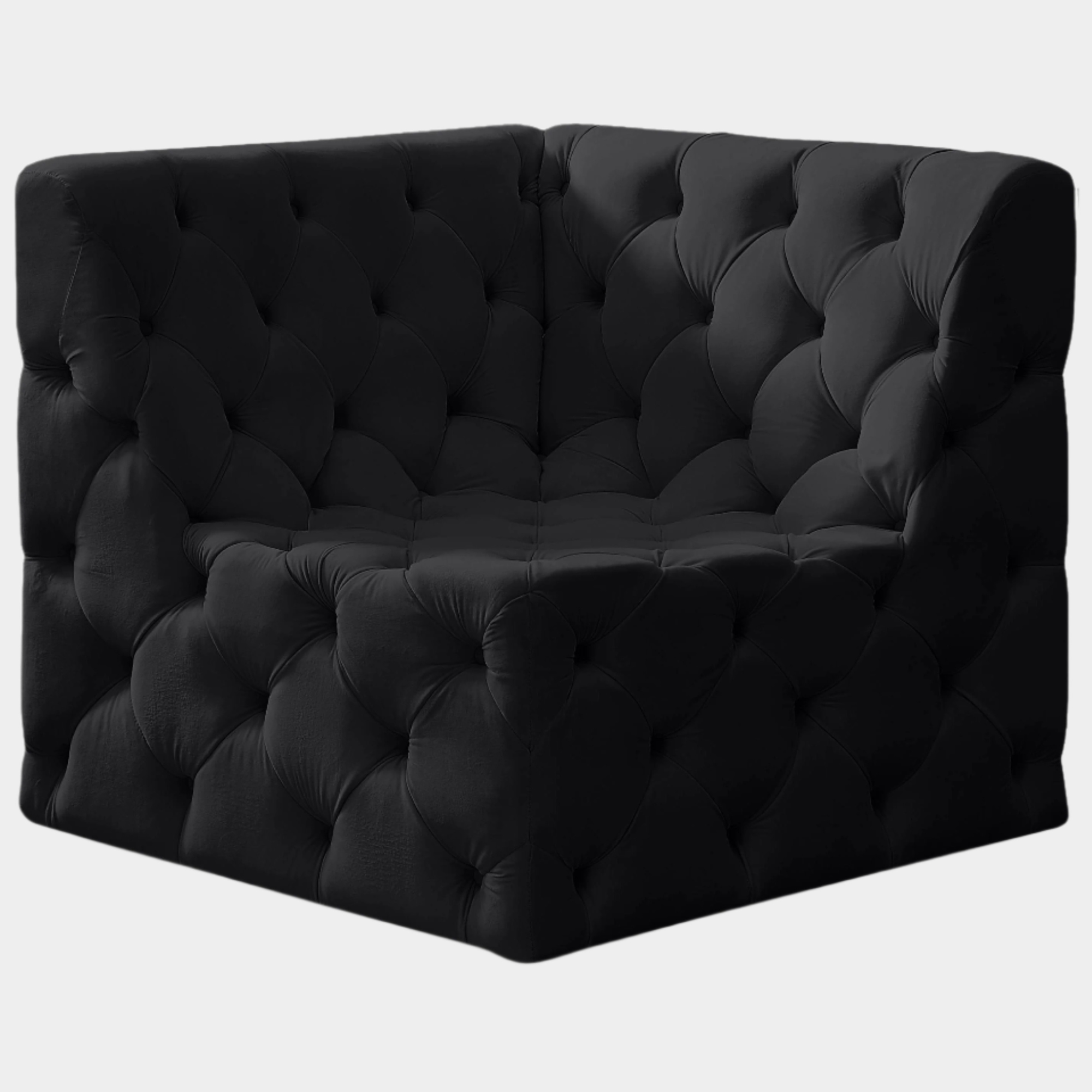 Tuft Velvet Upholstered Corner Modular Chair