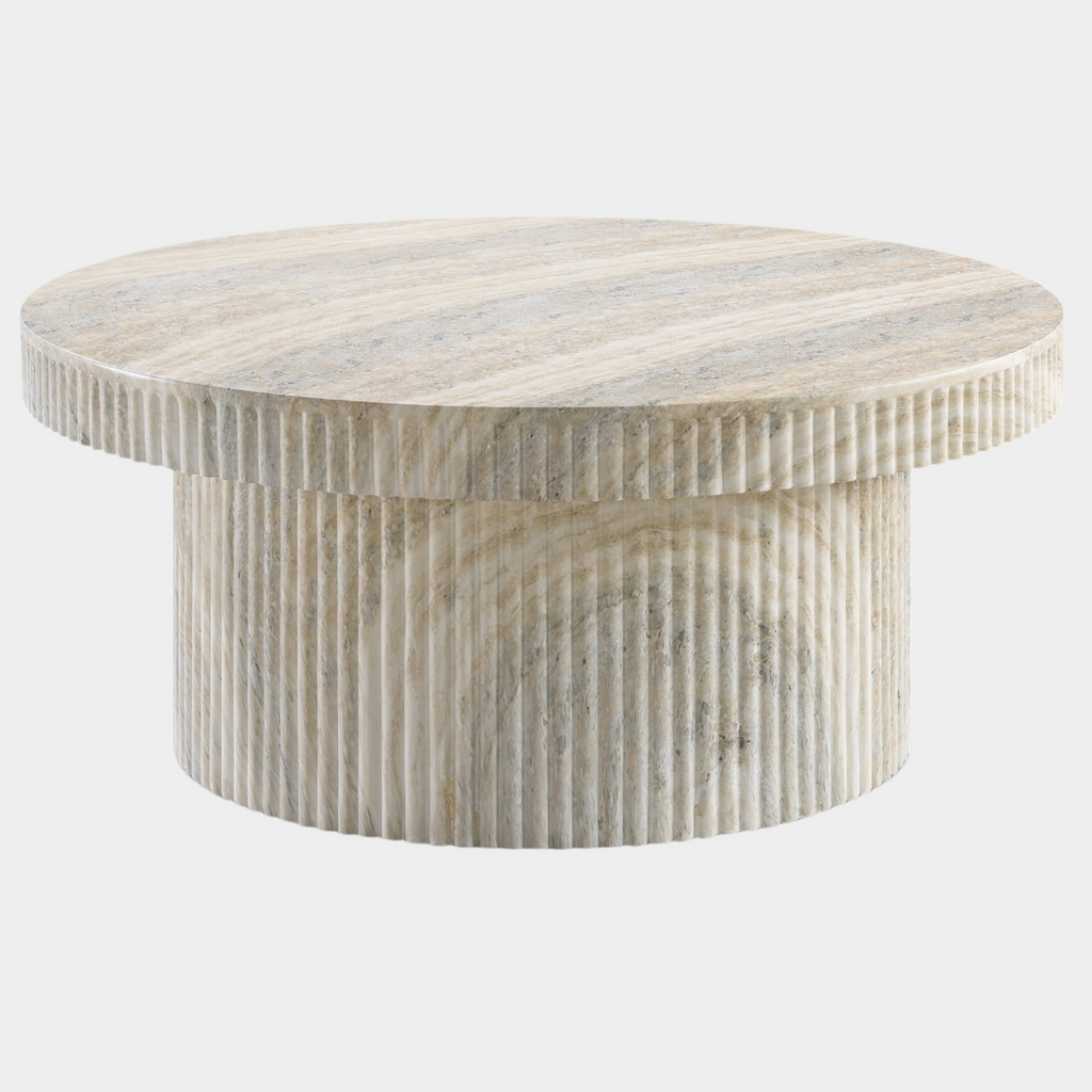 Legatto Travertine Finish Indoor/Outdoor Concrete Coffee Table