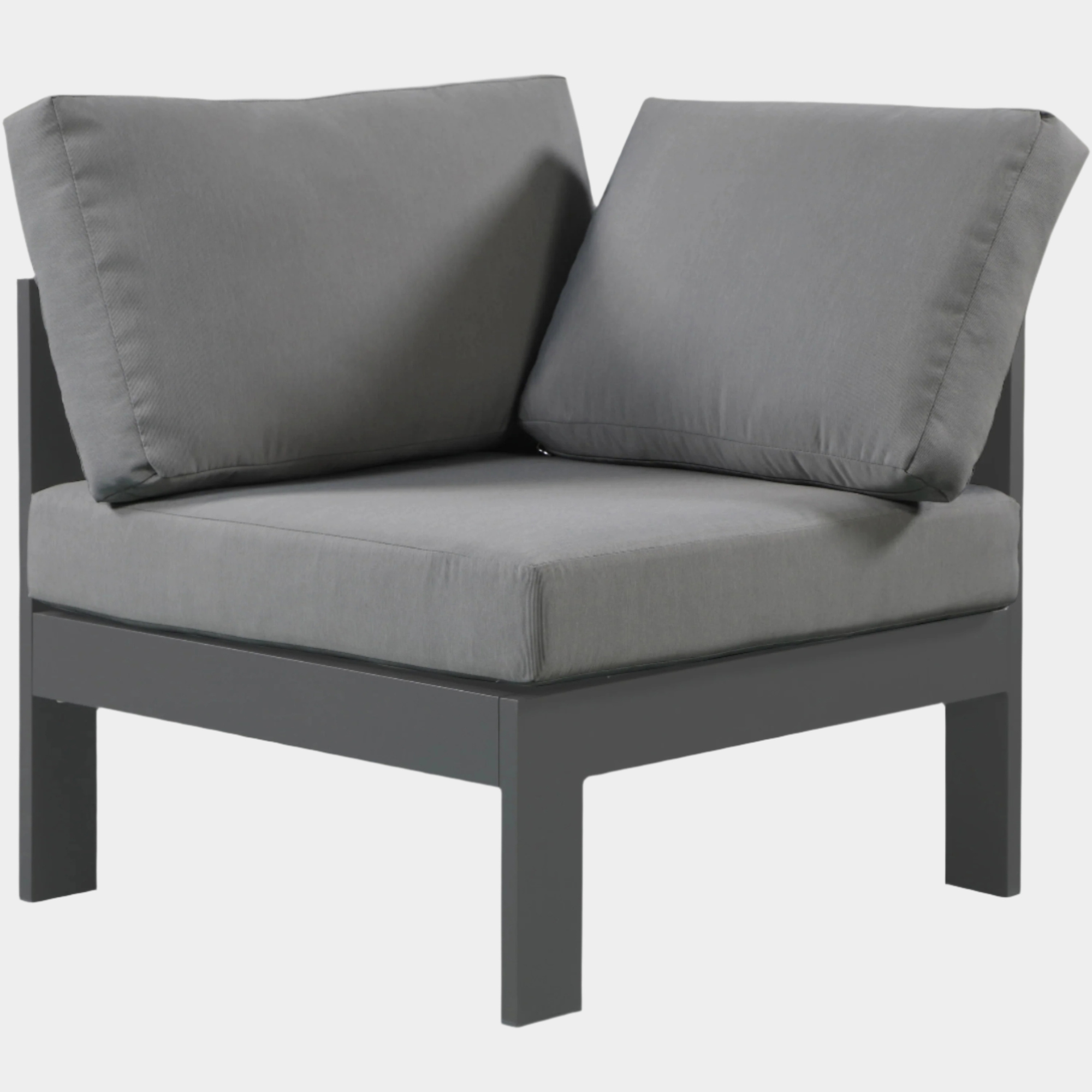 Nizuc Water Resistant Fabric Upholstered Outdoor Patio Modular Corner Chair