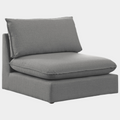 Mackenzie Linen Textured Fabric Upholstered Armless Modular Chair