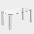 James Dining Table Brushed Steel Legs