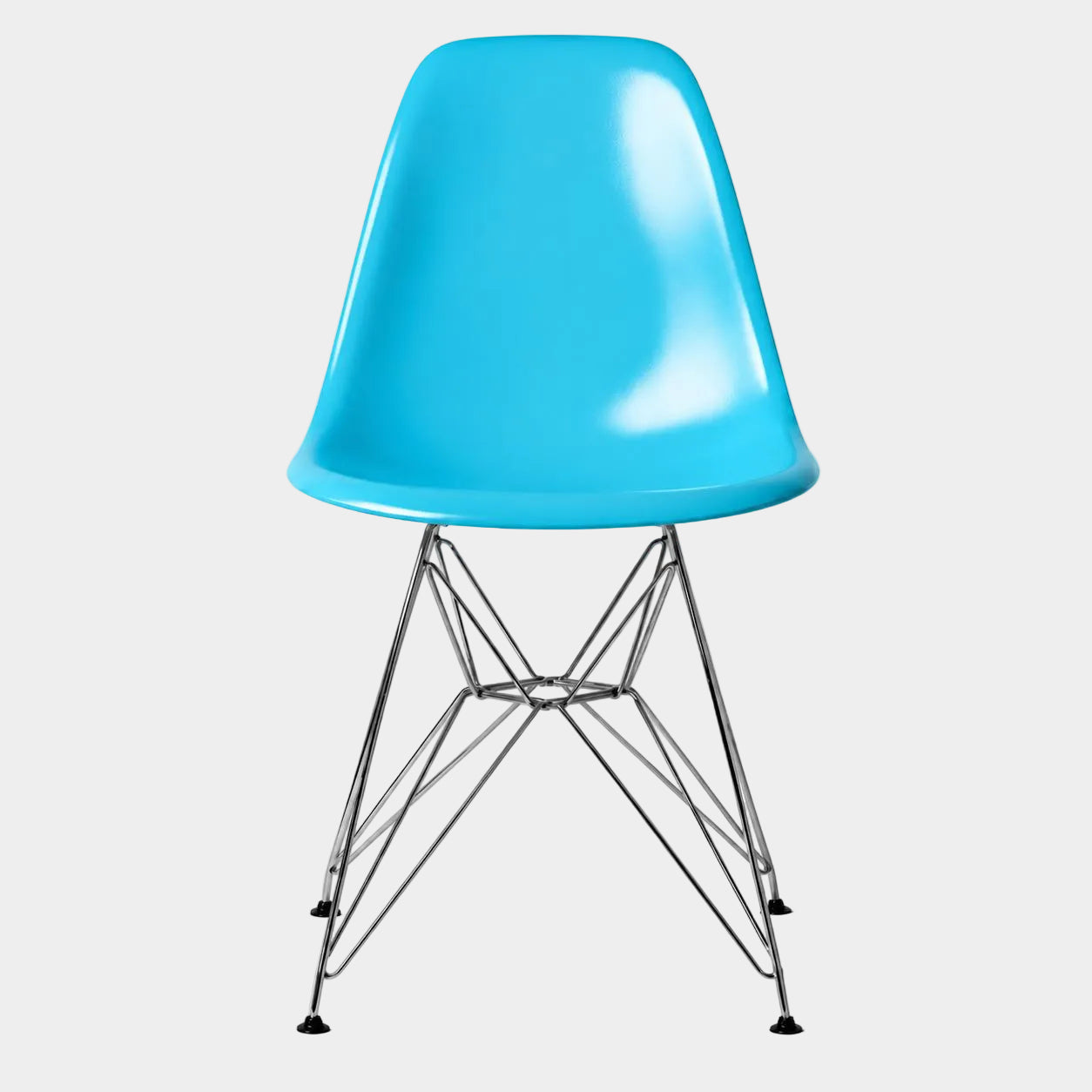 Eames Eiffel Molded Plastic Chair (Chrome Base)