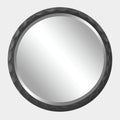 Scalloped Edge Round Mirror