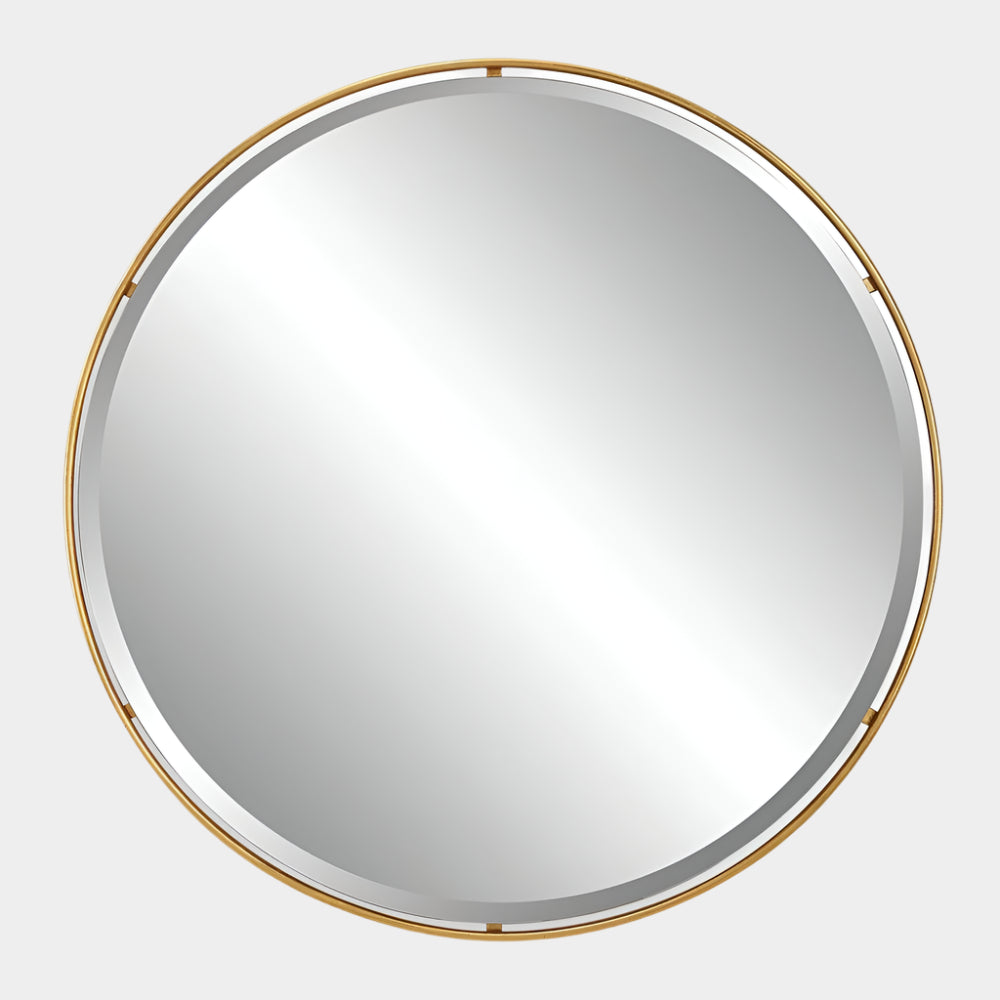 Canillo Round Mirror, Gold