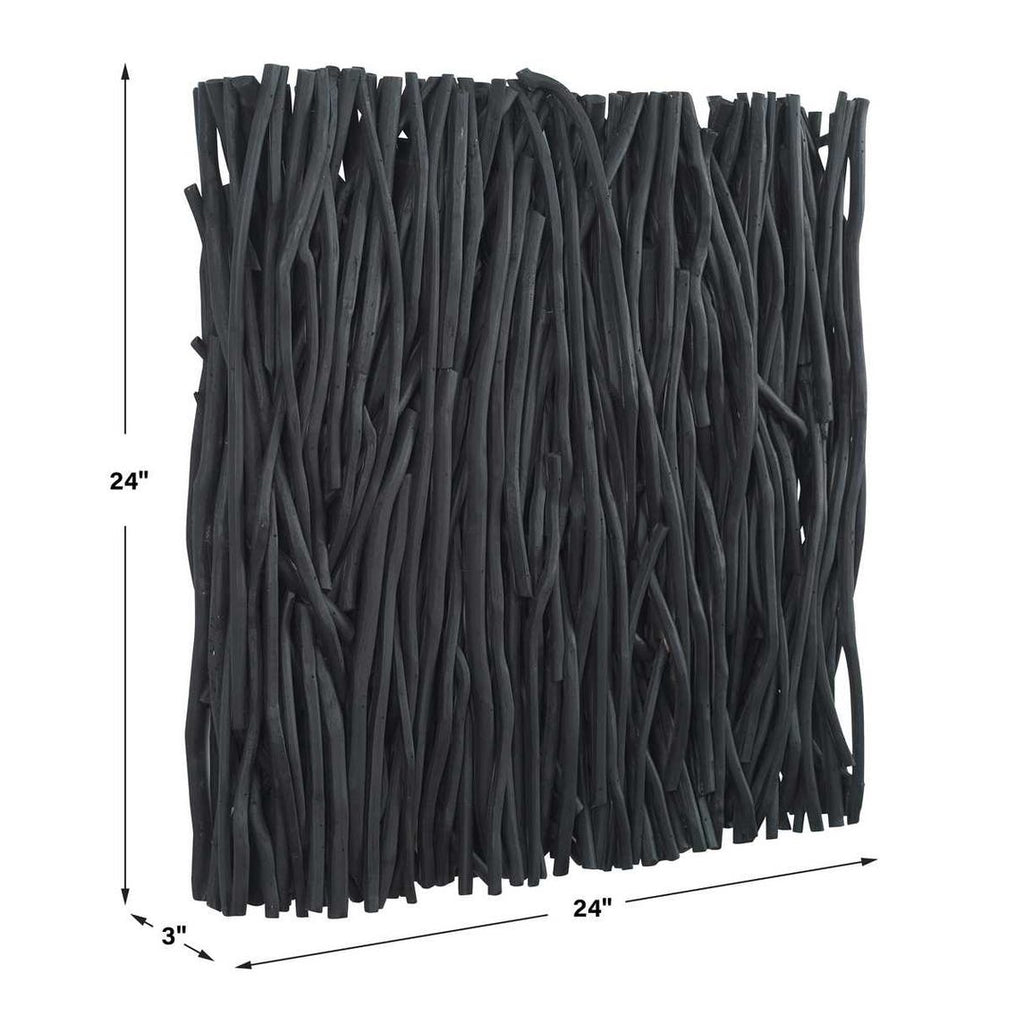 Gathered Teak Square Wood Wall Decor