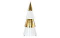 Christmas Tree, Quadro, White and Gold Leaf