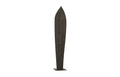 Carved Leaf on Stand, Burnt, XL