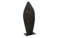 Carved Leaf on Stand, Burnt, SM