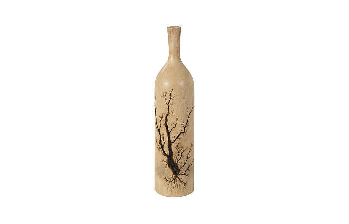 Lightning Bottle, Mango Wood, Long Neck