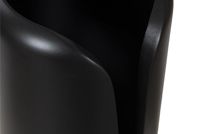 Interval Wood Vase, Black, Large