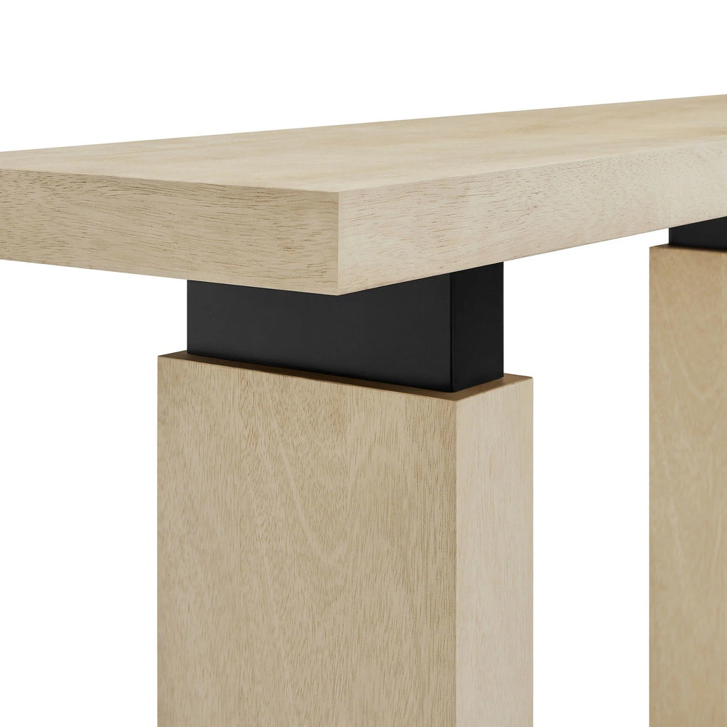 Piston 52" Rectangular Wood Console Table in Natural