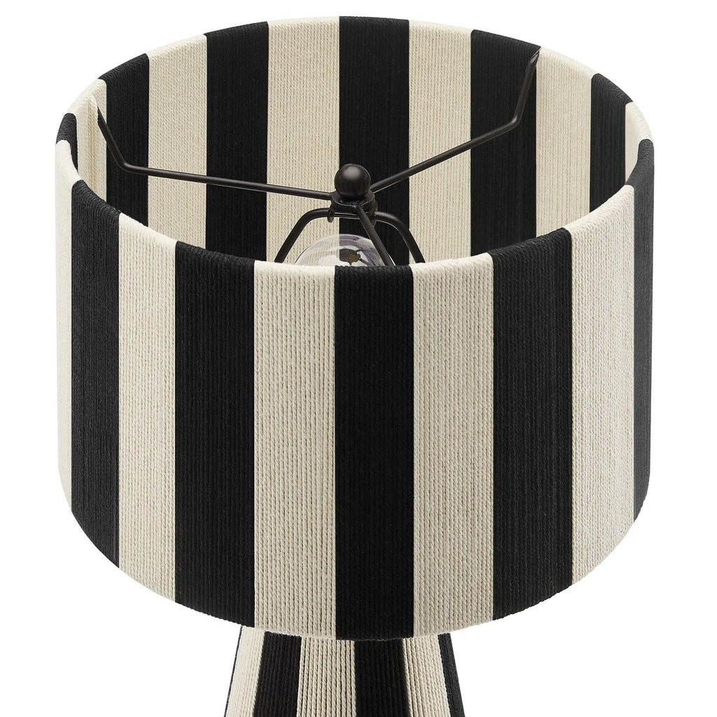 Renae Handwoven Cotton Thread Striped Table Lamp