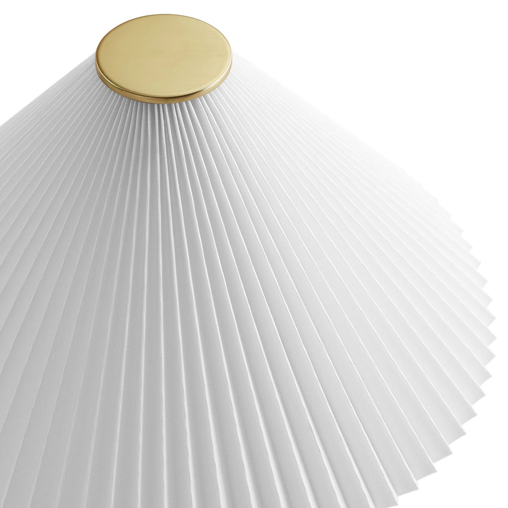Jessica Wooden Base Table Lamp With Pleated Fabric Shade in Walnut