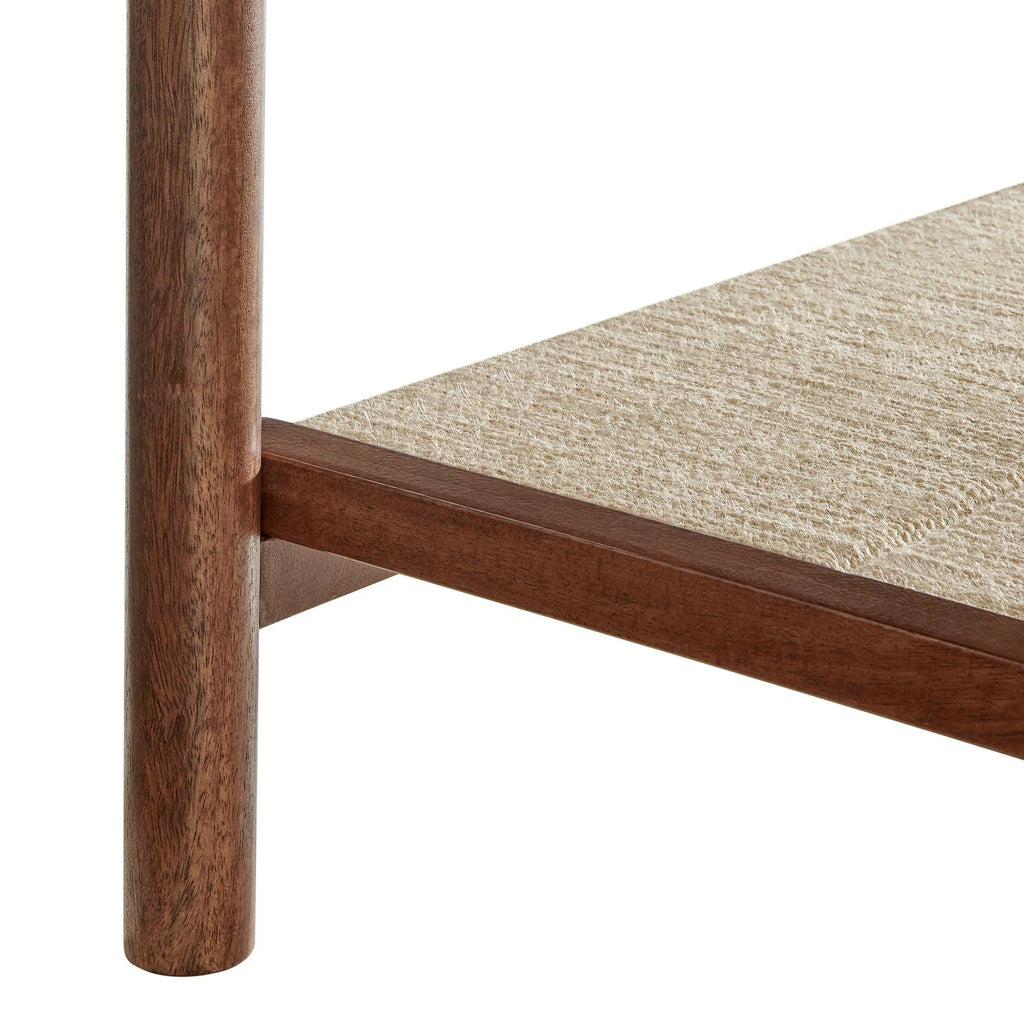Oswin 1-Drawer Wood Nightstand in Walnut