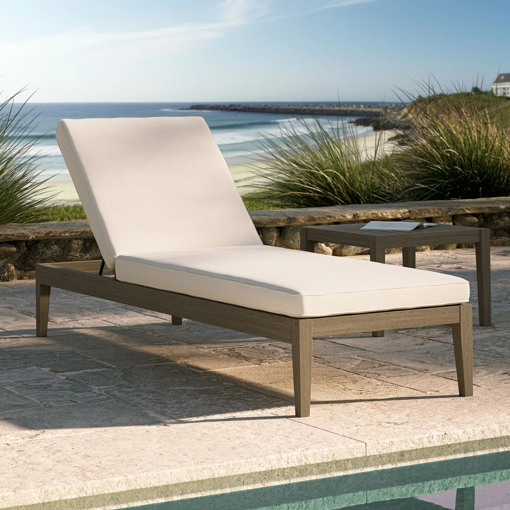 Northlake Outdoor Teak Chaise Lounge