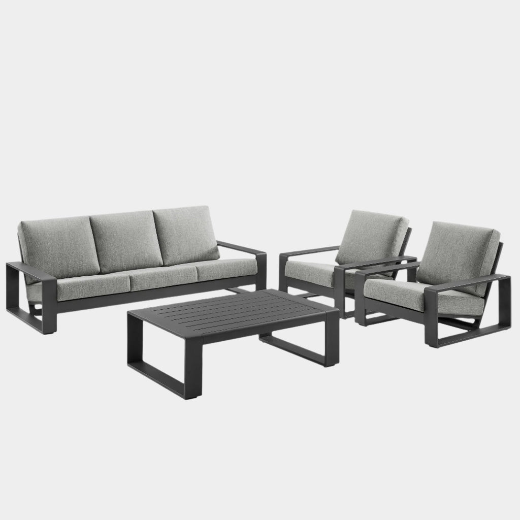Lirienne 4-Piece Outdoor Patio Aluminum Furniture Set
