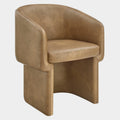 Verity Barrel Back Vegan Leather Dining Chair