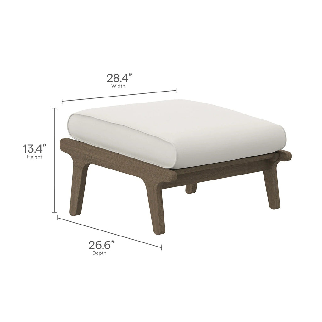 Saratoga Outdoor Teak Ottoman