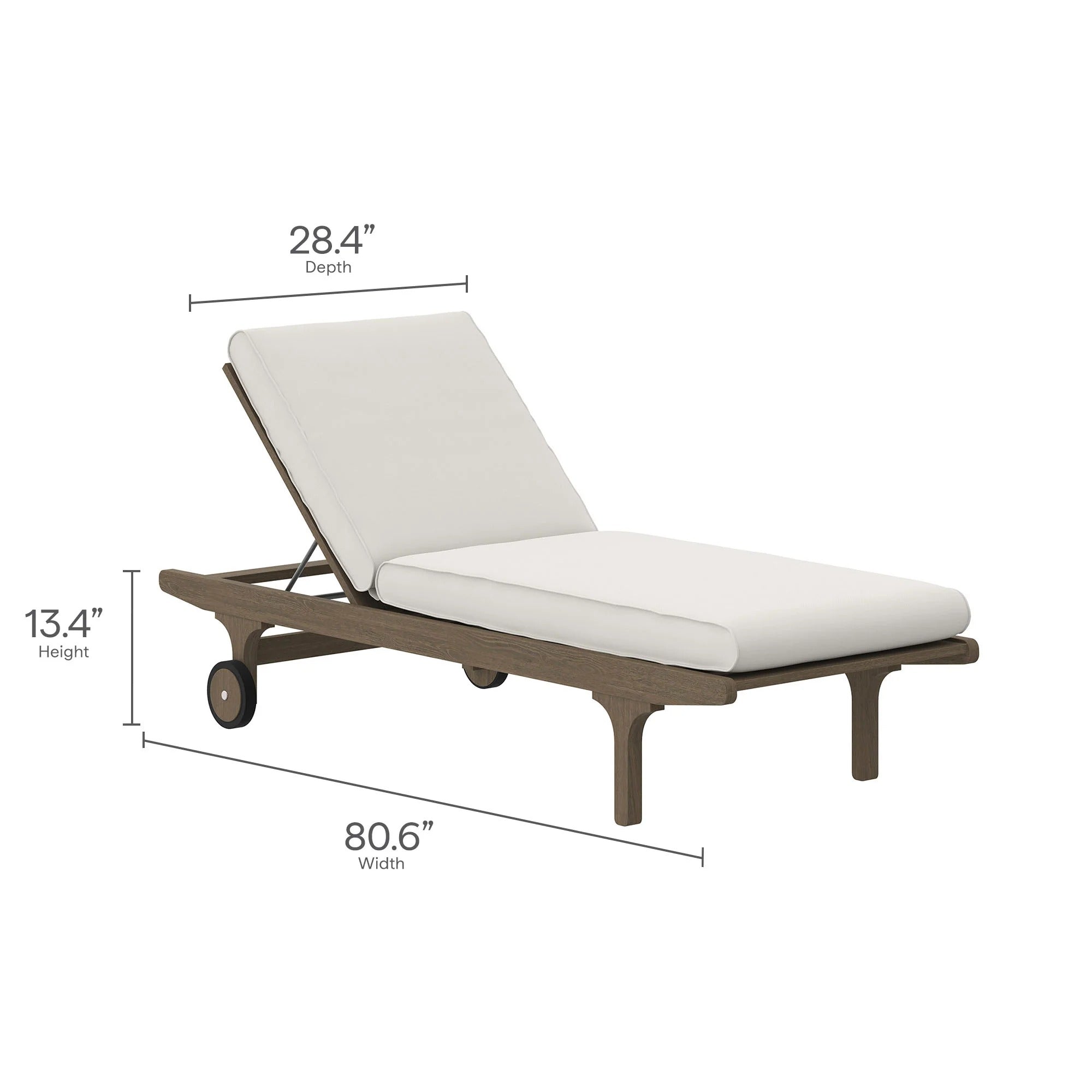 Saratoga Outdoor Teak Chaise Lounge Chair