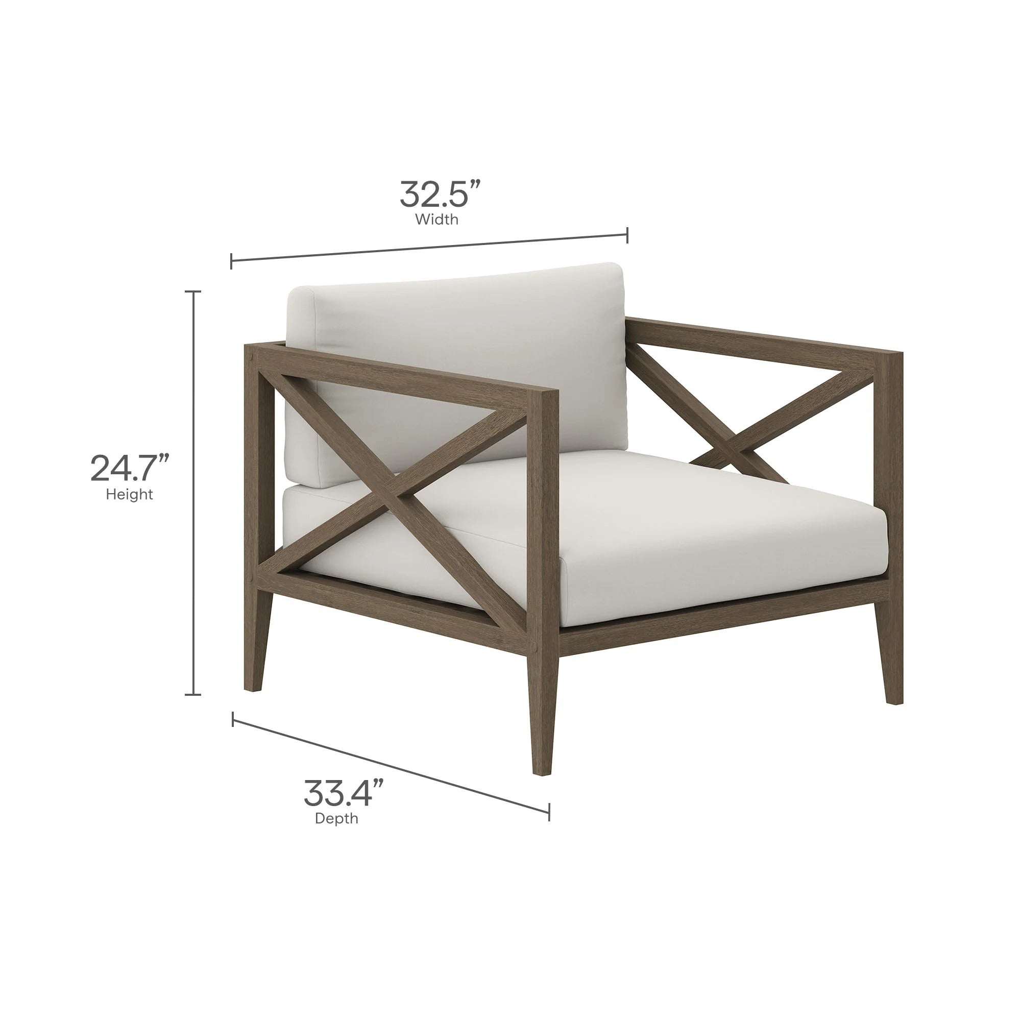 Northlake Outdoor Patio Teak Armchair