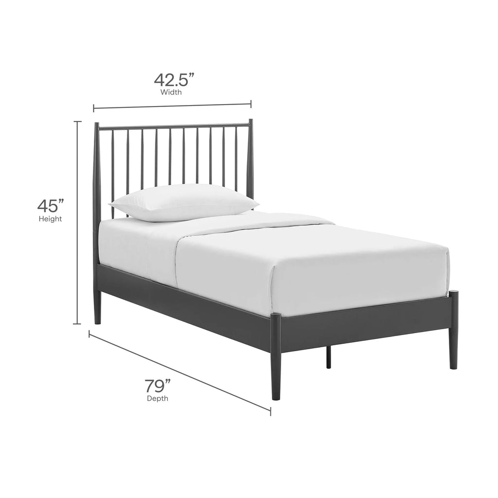 Adair Spindle Metal  Platform Bed