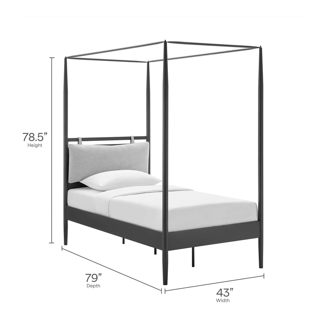 Marlowe 4-Poster Canopy Metal Queen Platform Bed